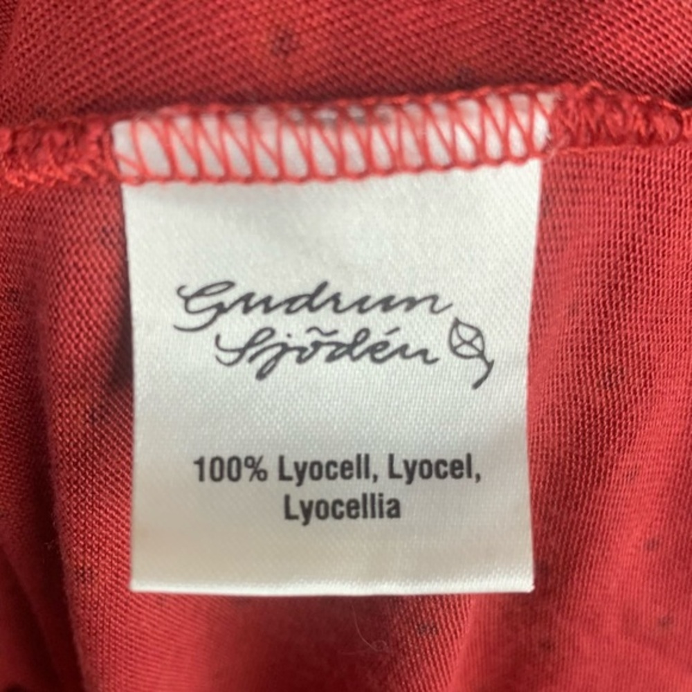 Gudrun Sjoden |‎ Red Tunic Dress Lagenlook Size M EUC - Picture 3 of 4